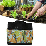 Garden Tool Bag Flower Printing Multifunctional Portable Gardening Storage Bag Tote Bag with Pockets