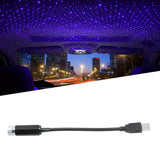 LED Roof Star Light Portable Romantic Car Sky Light USB Charging for Indoor OutdoorPurplish Blue
