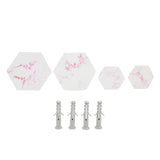 4Pcs Marble Pattern Wall Mounted Hook Hex Shaped Modern Decorative Hook for Bedroom Door Home In Australia - Darrahopens
