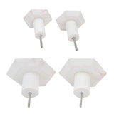 4Pcs Marble Pattern Wall Mounted Hook Hex Shaped Modern Decorative Hook for Bedroom Door Home