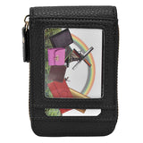 Credit Card Bag with Zipper Fashionable Mini Portable Antimagnetic ID Cards Holder Wallet PurseBlack In Australia - Darrahopens