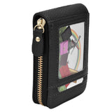 Credit Card Bag with Zipper Fashionable Mini Portable Antimagnetic ID Cards Holder Wallet PurseBlack In Australia - Darrahopens