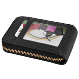 Credit Card Bag with Zipper Fashionable Mini Portable Antimagnetic ID Cards Holder Wallet PurseBlack In Australia - Darrahopens