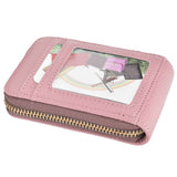 Credit Card Bag with Zipper Fashionable Mini Portable Antimagnetic ID Cards Holder Wallet PursePink In Australia - Darrahopens
