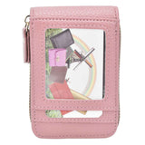 Credit Card Bag with Zipper Fashionable Mini Portable Antimagnetic ID Cards Holder Wallet PursePink In Australia - Darrahopens