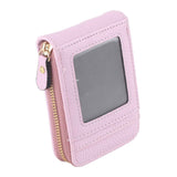 Credit Card Bag with Zipper Fashionable Mini Portable Antimagnetic ID Cards Holder Wallet PurseLight Purple In Australia - Darrahopens