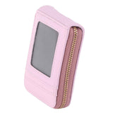 Credit Card Bag with Zipper Fashionable Mini Portable Antimagnetic ID Cards Holder Wallet PurseLight Purple In Australia - Darrahopens