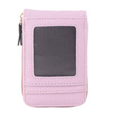 Credit Card Bag with Zipper Fashionable Mini Portable Antimagnetic ID Cards Holder Wallet PurseLight Purple In Australia - Darrahopens