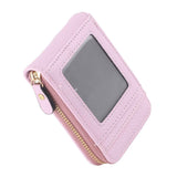 Credit Card Bag with Zipper Fashionable Mini Portable Antimagnetic ID Cards Holder Wallet PurseLight Purple In Australia - Darrahopens