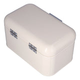 Milky White Bread Box Safe Odorless Large Capacity Anti Fingerprint Retro Tin Bread Box