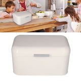 Milky White Bread Box Safe Odorless Large Capacity Anti Fingerprint Retro Tin Bread Box