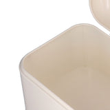 Milky White Bread Box Safe Odorless Large Capacity Anti Fingerprint Retro Tin Bread Box