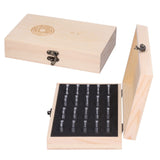 20 Grid Coin Collection Box Wooden Coin Protection Storage Box for Home Office Living Room