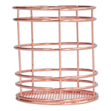 Round Hollow Chopstick Cage Multifunctional Desktop Pen Holder Organizer for Home KitchenRose Gold (J13454CP) In Australia - Darrahopens