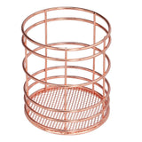 Round Hollow Chopstick Cage Multifunctional Desktop Pen Holder Organizer for Home KitchenRose Gold (J13454CP) In Australia - Darrahopens