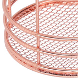 Round Hollow Chopstick Cage Multifunctional Desktop Pen Holder Organizer for Home KitchenRose Gold (J13454CP)