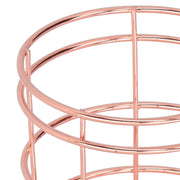 Round Hollow Chopstick Cage Multifunctional Desktop Pen Holder Organizer for Home KitchenRose Gold (J13454CP)
