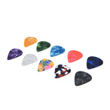 10Pcs Guitar Picks Boost Bass Portable Colorful Retro Cosmic Star Sky Pattern Guitar Pick for Bass Banjo Ukulele0.46mm Silver Box
