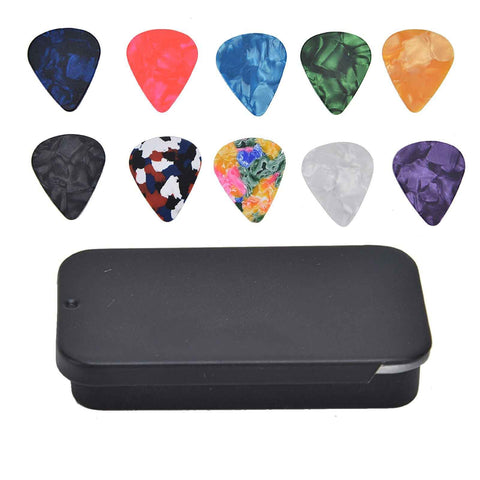 10Pcs Guitar Picks Boost Bass Portable Colorful Retro Cosmic Star Sky Pattern Guitar Pick for Bass Banjo Ukulele0.96mm Black Box In Australia - Darrahopens