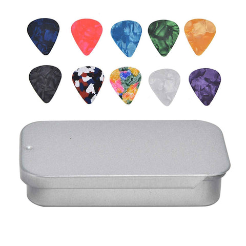 10Pcs Guitar Picks Boost Bass Portable Colorful Retro Cosmic Star Sky Pattern Guitar Pick for Bass Banjo Ukulele0.96mm Silver Box In Australia - Darrahopens
