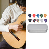 10Pcs Guitar Picks Boost Bass Portable Colorful Retro Cosmic Star Sky Pattern Guitar Pick for Bass Banjo Ukulele0.96mm Silver Box