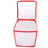 Storage Box Transparent PVC Zipper Sealed Durable Sock Organizer with Compartment for Home Office