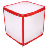 Storage Box Transparent PVC Zipper Sealed Durable Sock Organizer with Compartment for Home Office