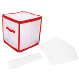 Storage Box Transparent PVC Zipper Sealed Durable Sock Organizer with Compartment for Home Office