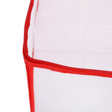 Storage Box Transparent PVC Zipper Sealed Durable Sock Organizer with Compartment for Home Office