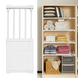 Tension Shelf Adjustable Closet Divider 24cm Width Storage Rack for Cabinet Wardrobe 38 ~ 55cm / 14.96 ~ 21.65in