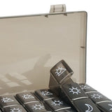 21 Grids Large Capacity Medicine Case Weekly Tablet Organizer Black Portable Tablet Box