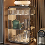 Acrylic Water Bottle Organizer Sturdy Dustproof Easy To Clean Water Bottle Storage Holder for Cabinet Desktop Large 3 Layer Brown In Australia - Darrahopens