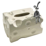 Tissue Box Cover Ceramic Rectangular Stylish Elegant Decorative Napkin Box Holder for Desktop Coffee Table Milky White In Australia - Darrahopens