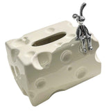 Tissue Box Cover Ceramic Rectangular Stylish Elegant Decorative Napkin Box Holder for Desktop Coffee Table Milky White In Australia - Darrahopens