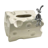 Tissue Box Cover Ceramic Rectangular Stylish Elegant Decorative Napkin Box Holder for Desktop Coffee Table Milky White In Australia - Darrahopens