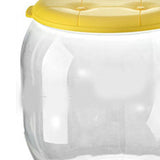 Toy Storage Stool Multipurpose Innovative Round Shape Transparent Storage Stool for Home Living Room Entryway Yellow