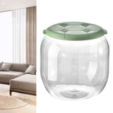 Toy Storage Stool Multipurpose Innovative Round Shape Transparent Storage Stool for Home Living Room Entryway Green In Australia - Darrahopens