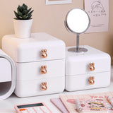 Desktop Drawer Jewelry Hair Accessories Sundries Storage Box Tabletop Organizer for Bedroom Dormitory Office