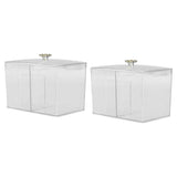 2Pcs Cotton Swab Holder Clear Durable Plastic Safe Widely Used Cotton Ball Organizer for Office Family Tabletop In Australia - Darrahopens