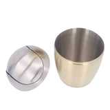 Desktop Small Trash Can Multipurpose 304 Stainless Steel Mini Trash Can with Lid for Tabletop Countertop Use Golden In Australia - Darrahopens