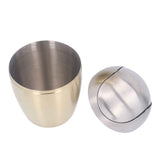 Desktop Small Trash Can Multipurpose 304 Stainless Steel Mini Trash Can with Lid for Tabletop Countertop Use Golden In Australia - Darrahopens