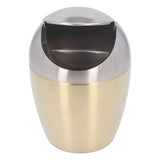 Desktop Small Trash Can Multipurpose 304 Stainless Steel Mini Trash Can with Lid for Tabletop Countertop Use Golden In Australia - Darrahopens