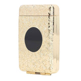 Retro Metal Cigarette Case Box 16 Capacity 3 Open Cigarette Case for Women Men Vintage Relief Pattern Gold