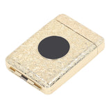 Retro Metal Cigarette Case Box 16 Capacity 3 Open Cigarette Case for Women Men Vintage Relief Pattern Gold