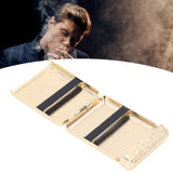 Retro Metal Cigarette Case Box 16 Capacity 3 Open Cigarette Case for Women Men Vintage Relief Pattern Gold