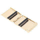 Retro Metal Cigarette Case Box 16 Capacity 3 Open Cigarette Case for Women Men Vintage Relief Pattern Gold