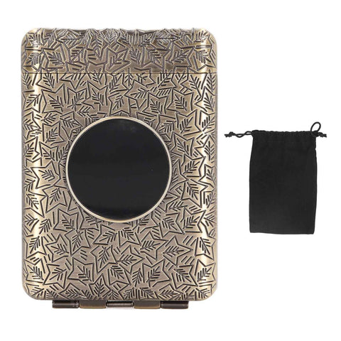 Retro Metal Cigarette Case Box 16 Capacity 3 Open Cigarette Case for Women Men Vintage Relief Pattern Bronze In Australia - Darrahopens