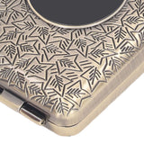 Retro Metal Cigarette Case Box 16 Capacity 3 Open Cigarette Case for Women Men Vintage Relief Pattern Bronze
