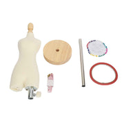 Dress Form Female Mannequin Torso Mini Dress Model with Wooden Base for Sewing Display Photo Teaching 1/4 In Australia - Darrahopens