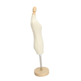 Dress Form Female Mannequin Torso Mini Dress Model with Wooden Base for Sewing Display Photo Teaching 1/4